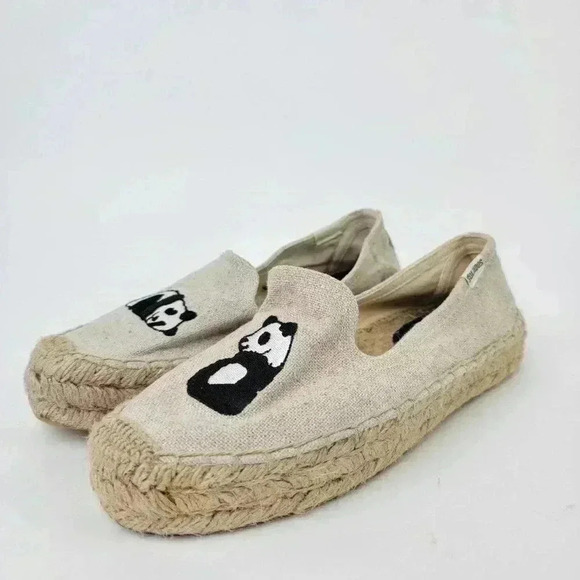 Soludos x Jason Polan Platform Espadrille Panda Flats - 6 - Picture 5 of 10